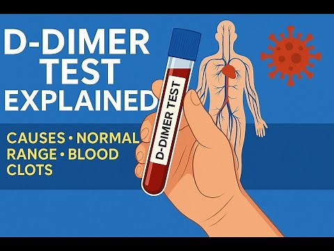 D-Dimer Test Explained | Normal Range, High Levels, Causes & Meaning | Blood Clot Test #DDimerTest
