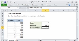 STDEV.S Function