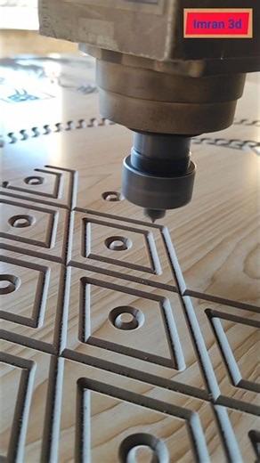 Geometric CNC Pattern Cutting #imran3d #shorts