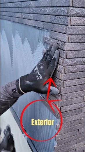 Perfect Exterior Wall Tile Installation, Professional Notched Trowel Technique for Flawless Adhesion
