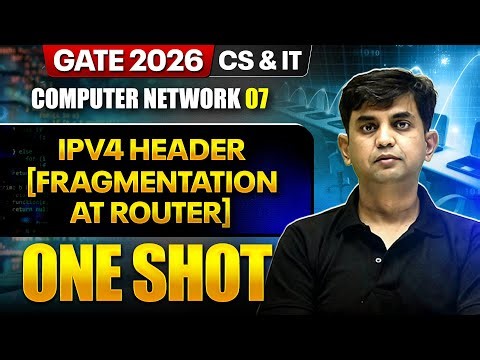 Computer Network 07 : IPv4 Header [ Fragmentation at Router ] | CS, IT | GATE 2026 One Shot