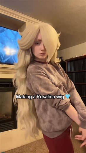 August 🐇🥀 on Instagram: "I plan to make an in depth video on how I made this AND my peach wig :3 but if you have any questions feel free to ask! - #wigtutorial #cosplaywig #cosplay"