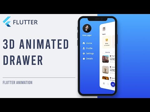 Flutter UI | 3d Navigation Drawer Animation in Flutter