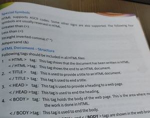 special SymbolsHTML supports ASCII codes. Some other signs are... | Filo