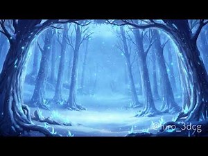 【動く背景】雪が降る氷の森｜幻想的な冬のVTuber配信背景・待機画面・ループ素材 / Snowy Ice Forest Animated Background