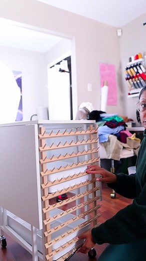 DIY Thread Storage Hack for Sewing Room Organization