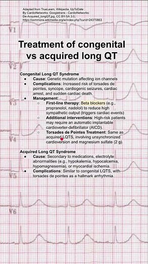 Treatment of congenital vs acquired long QT