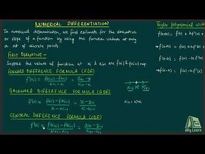 13. Numerical Differentiation - Introduction