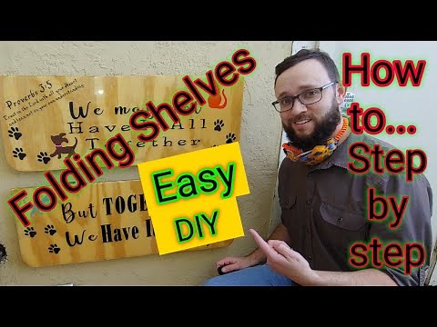 DIY Folding Shelves | brackets | flip up wall mount | These are so awesome!