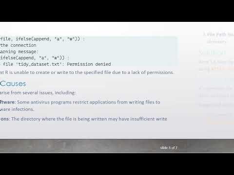 How to Fix the Cannot Open File Permission Denied Error When Using write.table() in R