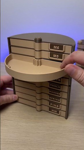 3D Printed Modular Storage Tower - Semicircle #organizer #3dprinting #storagesolutions