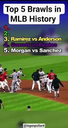 Top 5 Brawls in MLB History #mlb #baseball #brawl