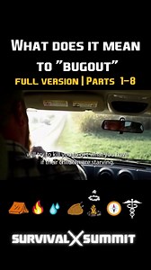 16K views · 300 reactions | What Does it Mean to Bugout? FULL VERSION - PARTS 1-8 #bugout #buggingout #bugoutbag #pace #planning #howto #survival #survivaltips #survivalskills #fyp #prepper #situationalawareness #preparedness | The Survival Summit | Facebook