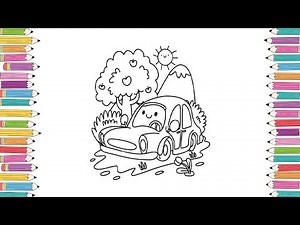 How to Color a Car | Coloring For kids