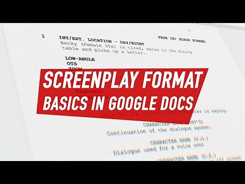 Screenplay Format Basics in Google Docs