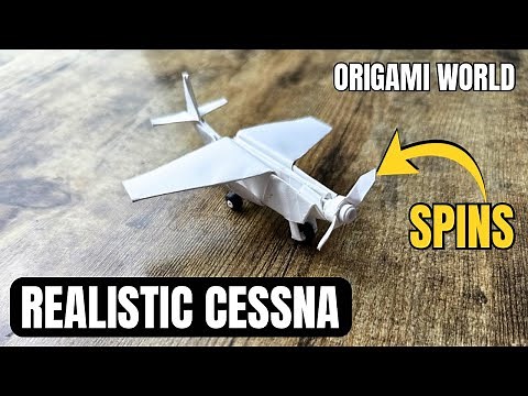ORIGAMI CESSNA-STYLE AIRCRAFT WITH PROPELLER | ADVANCED PAPER PLANE TUTORIAL