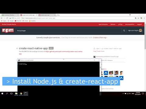 Tutorial - How to install Node.js & create react app/create react native app on Windows