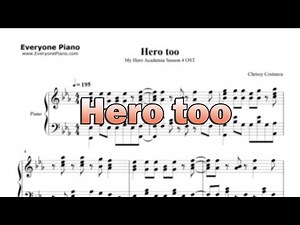 Hero too-My Hero Academia Season 4 OST - Sheet Music in the Intro