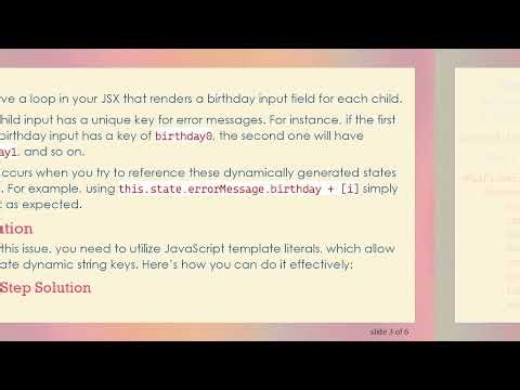 Solving the Challenge of Dynamic State Names in React Forms