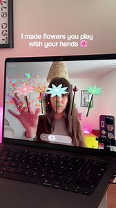 Hand-controlled flower piano built with @Trycursor ✨ the cat was not planned. the cat is never planned 😭🐱 #touchdesigner #cursor #CursorCreator