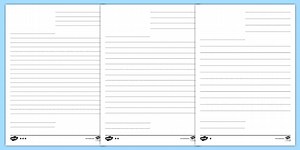 Blank Letter Template with Lines