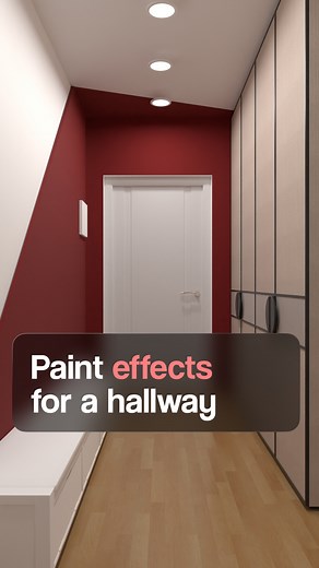 Paint effects for a hallway can completely transform your space 🎨🚪 Use these hallway paint ideas and interior design tricks to make a small hallway look bigger, shorten a long hallway, or add depth with color. These simple home interior design hacks will change the way you see your home 🏡✨ Perfect for anyone looking for modern hallway design, paint color ideas, and small space design inspiration. | Planner 5D