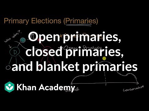 Open primaries, closed primaries, and blanket primaries | US government and civics | Khan Academy