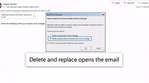 Recall an Outlook email message