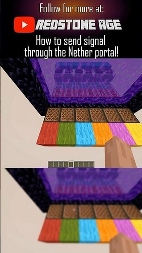 Nether Portal Selector Panel #minecraft #redstone