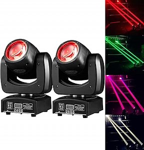90W LED Moving Head DJ Lights Mini Beam Stage Lights Super Bright Spot RGBW 4IN1 DMX 512 12CH Sound-Activated for Wedding DJ Party Stage Lighting (90W, 2)