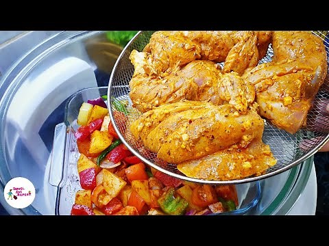 How To Roast Chicken And Vegetables Together In Halogen Oven -Air Fryer - Any Oven | Roast Chicken |