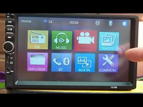 Autoradio - 7018B 7'' HD 2 DIN Bluetooth USB/FM/MP5/MP4/MP3 Player