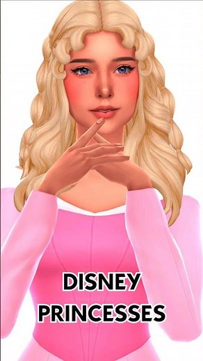 Disney Princesses in The Sims 4 👑 ✨️ #thesims4 #sims4cas #sims4 #shorts #fyp