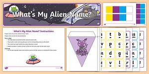 KS1 What's My Alien Name? Phonics Game