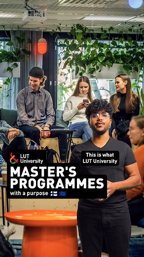 Get a master’s degree in technology, business, or social and communication sciences. Make your mark in the world – apply to our master’s programmes 15 Dec 2025–21 Jan 2026. 🚀 | LUT University