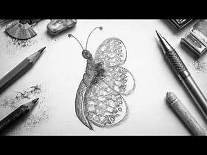 Learn how to create a realistic butterfly drawing step by step🦋🦋