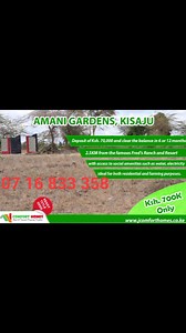 11 shares | Amani Gardens, Kisaju is a prime project located just...