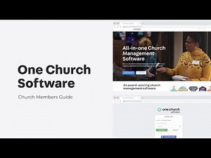 Church Members' Guide - Getting Started | One Church Software