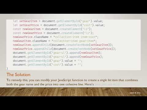 Combining Input Values into a Single List Item: A JavaScript Solution