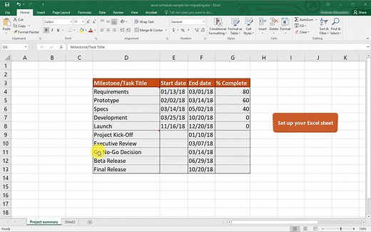 How to Import from Excel | Office Timeline Online