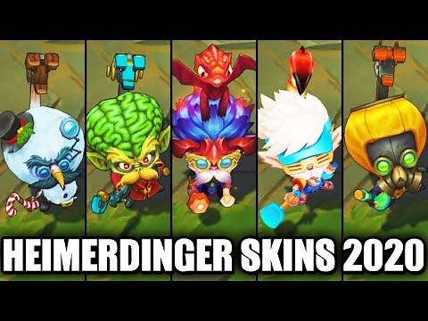 All Heimerdinger Skins Spotlight 2020 (League of Legends)