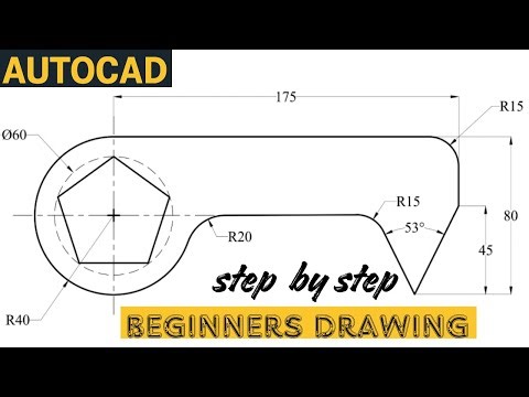 🧰 AutoCAD 2D Step by Step Drawing for Beginners ✍️📏 | Learn AutoCAD from Scratch 💻✨