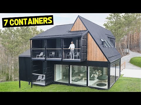 WORLD’S LARGEST SHIPPING CONTAINER HOME AIRBNB! (7 Containers)