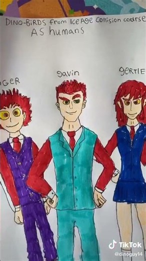 Ice Age Collision Course Dino Birds Gavin Gertie Roger Humans #kpopdemonhunters #iceage #huntrix