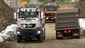 Heavy Duty RC Trucks and Construction Machines on Display