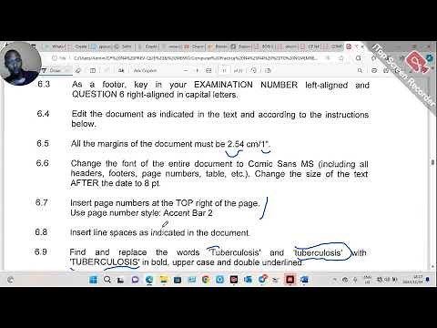 Computer Practice N4 Word Processing