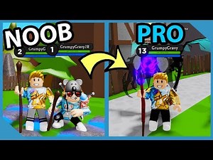 Noob To Pro Challenge in Roblox Wizard Simulator with my Little Nephew