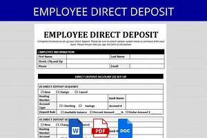 Direct Deposit Authorization Form: New Hire Onboarding (word, Google Docs & PDF) - Etsy