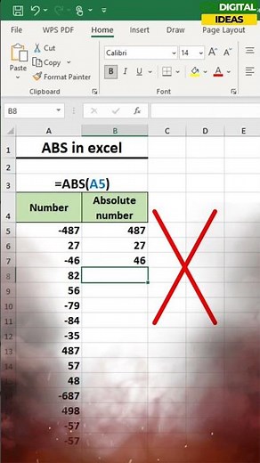 How to Use the ABS Function in Excel | Calculate Absolute Value Easily #exceltutorial #abs #function