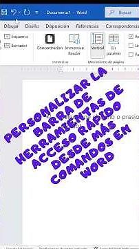 Personalizar la barra de herramientas de acceso rápido desde más comandos #wordtips #word365